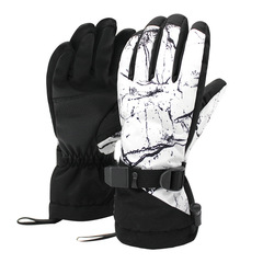 Ski gloves women's snowboard and double board ski gloves warm and thickened to resist cold
