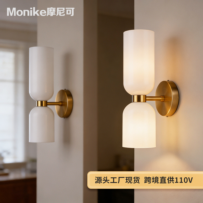 Modern Minimalist Led Double-Head Wall Lamp for Bedroom, Bedside, Bathroom Mirror, Hotel, and Guesthouse Lighting