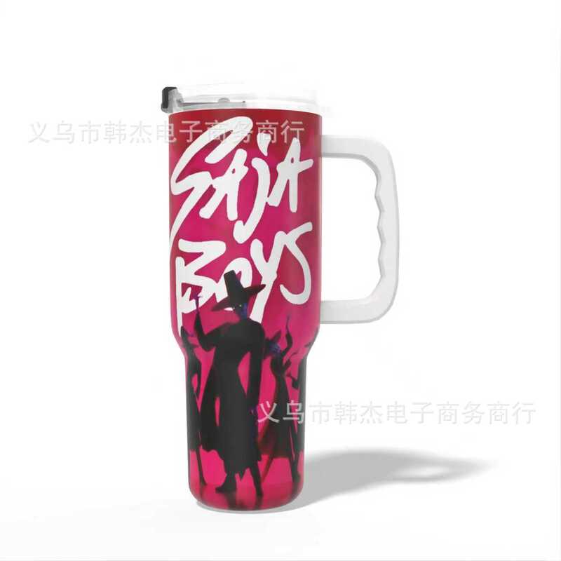 跨境大容量KPOP猎魔女团动漫周边同款40oz冰霸杯汽车杯保温杯水杯|undefined