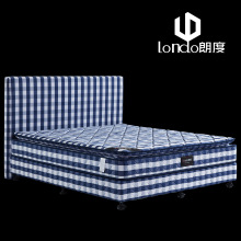 londo朗度海 腾高端蓝白格乳胶星级酒店民宿同款高端弹簧床垫床架