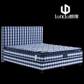 londo朗度海腾高端蓝白格乳胶星级酒店民宿同款弹簧床垫床架电动