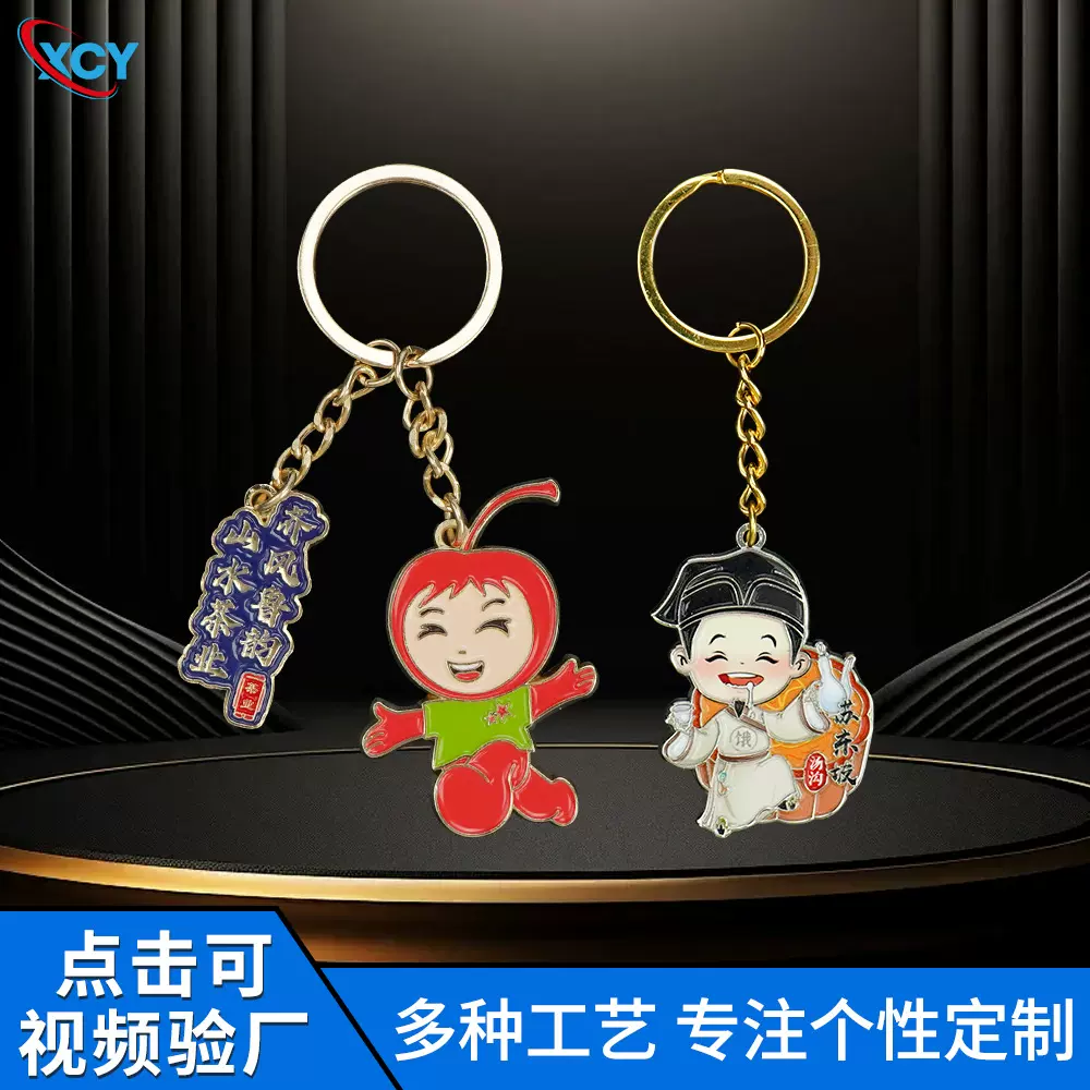 跨境金属卡通星座钥匙扣广告礼品创意生日礼物朋友纪念挂件精美