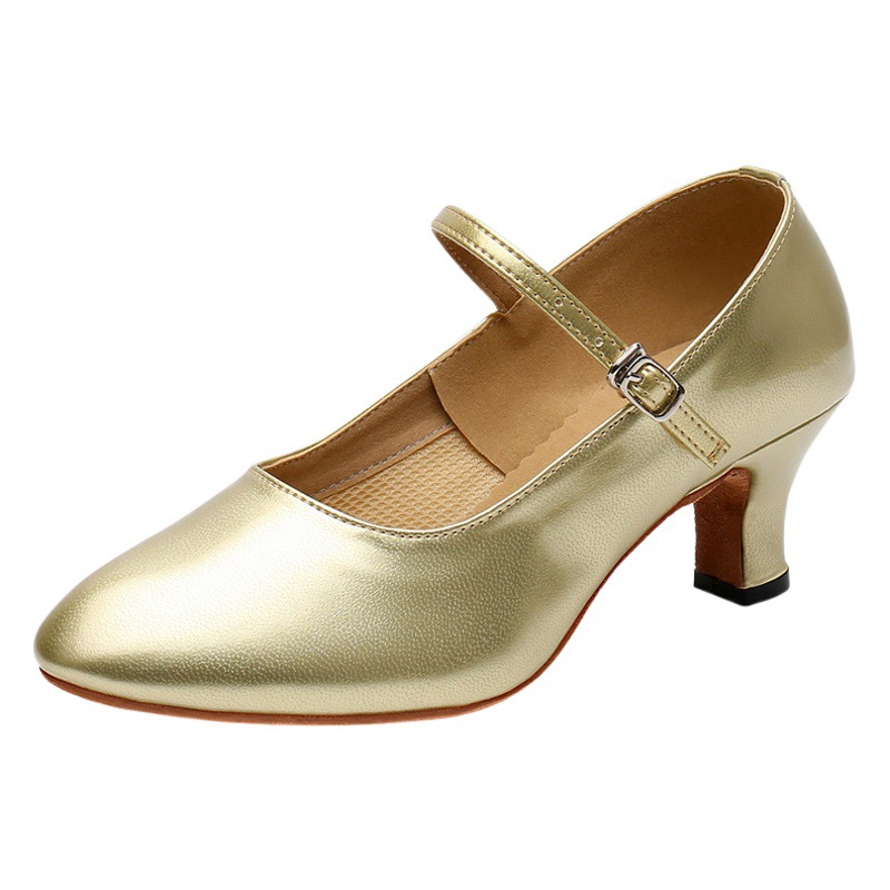 Zapatos de baile uigur de oro Zapatos de baile de tacón de oro Zapatos de baile cuadrados de fondo suave de baile étnico Zapatos de baile moderno Zapatos de baile social