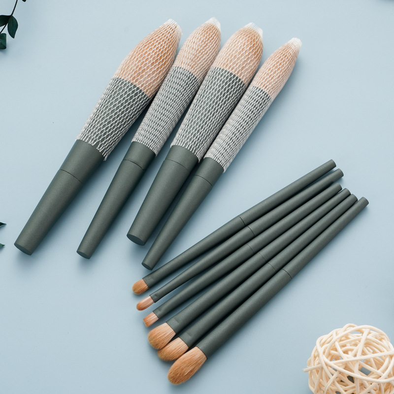 High-quality, super soft, dark green 10-piece makeup set, soft-bristled brush, complete brush tools, genuine products, suitable for beginners Item Picture