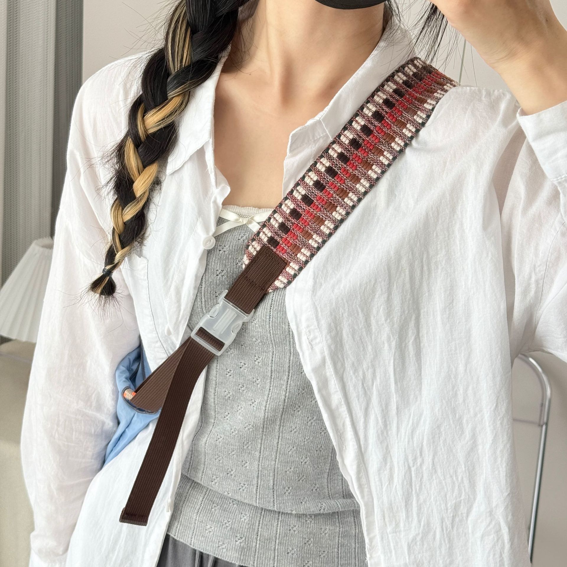 Cordón de nylon bolso correa de hombro bolso de mujer correa de extensión accesorios correa de bolso de mujer correa ajustable