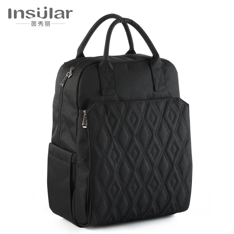 Mochila impermeable de gran capacidad para madres, con compartimento para botellas de aislamiento, ideal para uso exterior y viajes.