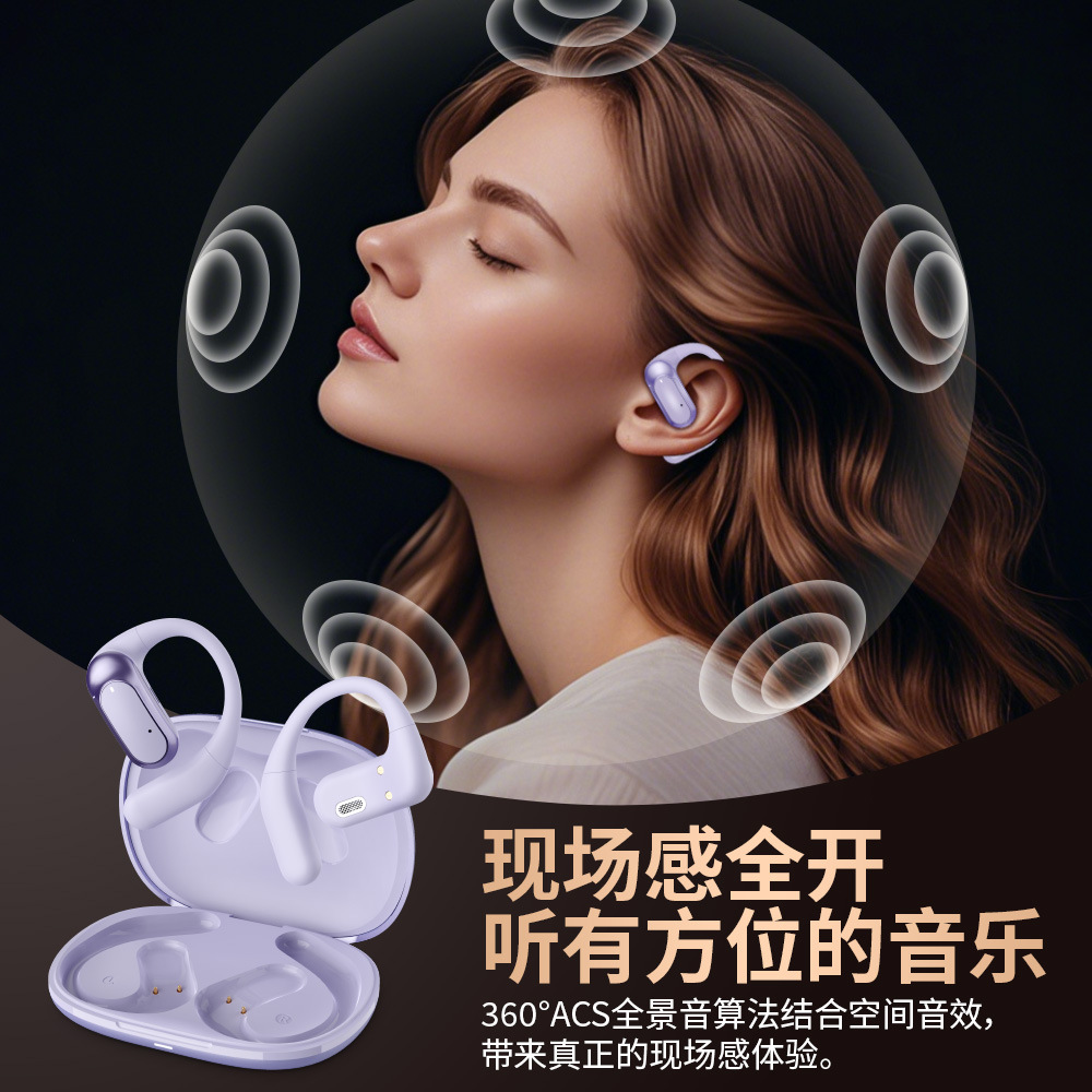 Factory's New Ows Open-Style 6.0 Non-In-Ear Ultra-Long Battery Life Wireless Dual-Mic Ai Noise-Canceling Sports Bluetooth Headphones