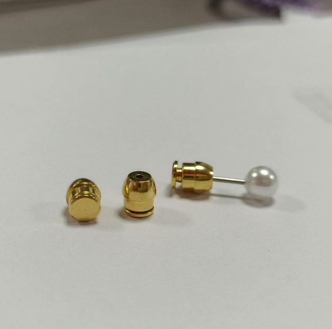 Copper material/non-porous flat bullet ear plugs/gold