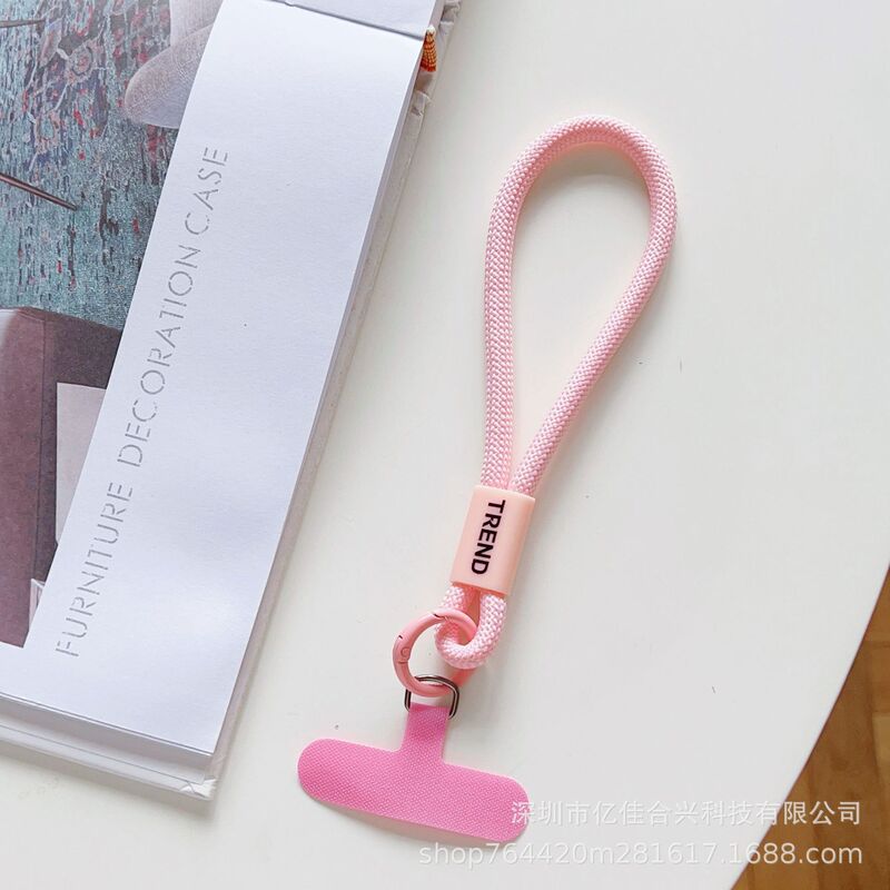短款可调节锁扣手绳防丢垫片通用手机挂绳户外出行简约涤纶手腕绳|undefined