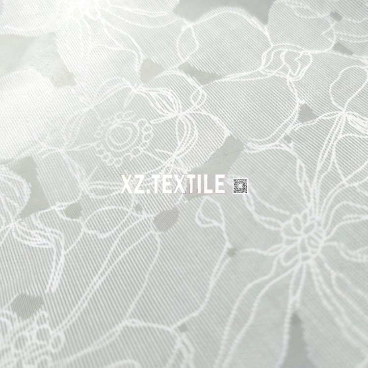 镂空欧根纱 立体网纱提花 烧花工艺 复古汉服面料 春夏 裙装布料