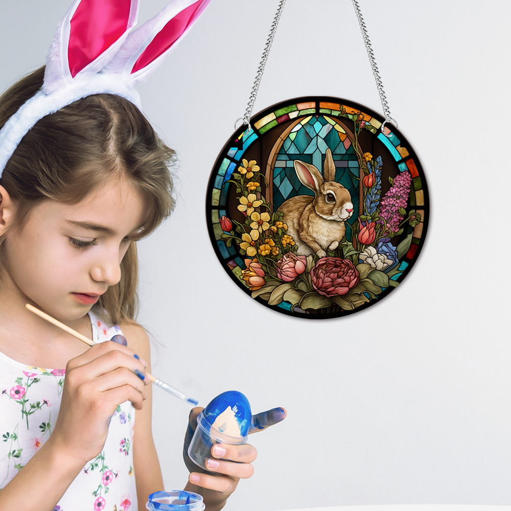 95g Weight pendant Home Textiles & Decor Type Acrylic Material Easter Festival Rabbit Pattern Casual, Elegant, Classical Style Easter Casual Elegant Classical Rabbit Arylic Party Supplies Decorations 49