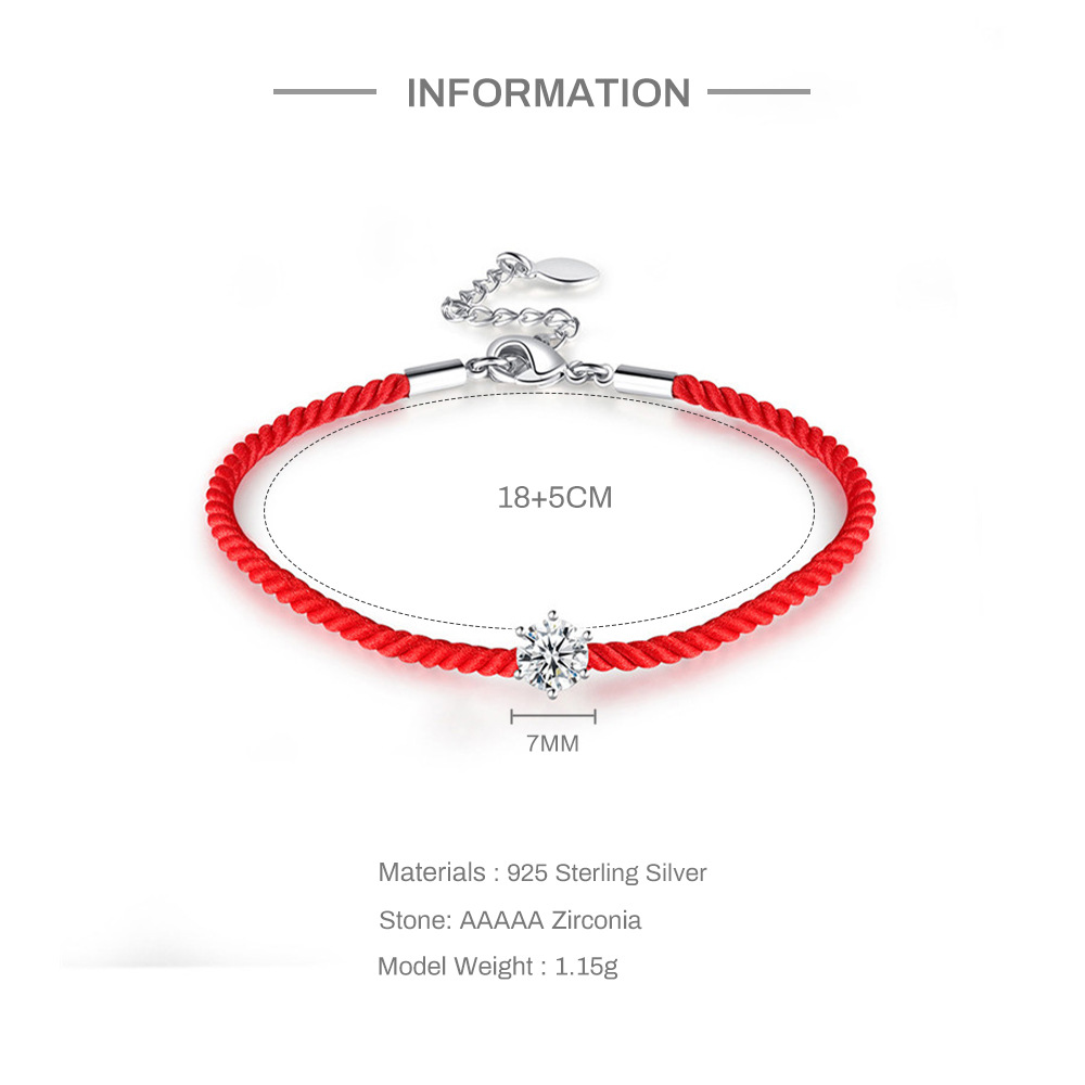 Simple Style Geometric Sterling Silver Rope Plating Inlay Zircon Women's Bracelets 1 Piece display picture 1
