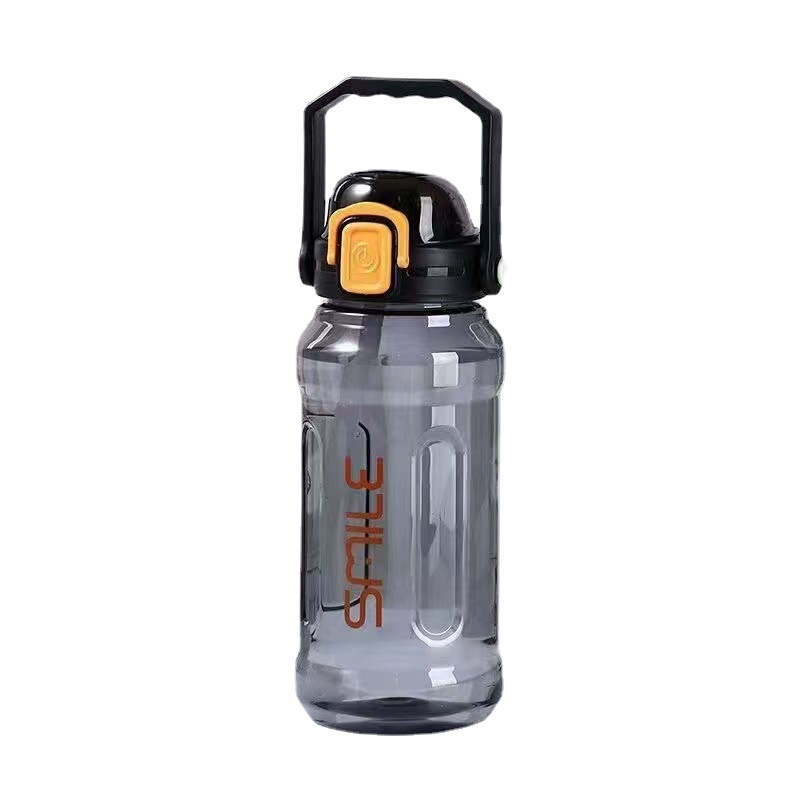 Fábrica al por mayor fitness deportes taza de gran capacidad 1400ml taza rebote tapa paja mango botella de agua hervidor