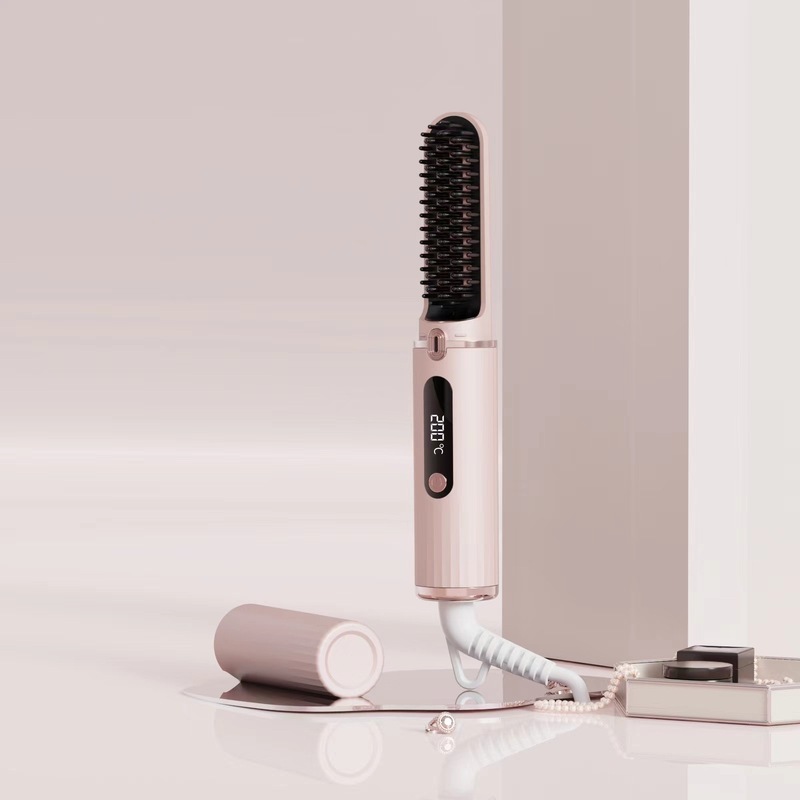新しい充電式ワイヤレスヘアストレートニングコームポータブルミニストレートプレートは髪を傷つけませんヘアアイロン女子寮旅行ポータブル|undefined