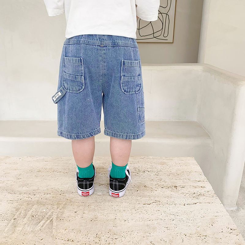 Nueva moda de verano para niños pantalones cortos jeans para niños pantalones delgados para niños pantalones sueltos de verano