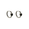Advanced design black woven retro earrings heart shaped, suitable for import, trend of season