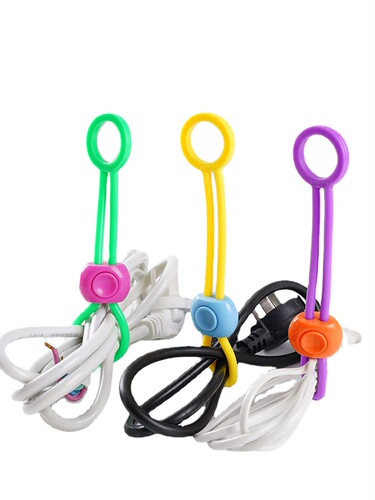 Colorful Sealed Cable Ties Household Wire Bundling Binding Rope Kitchen Food Preservation Seal Clips Multi-functional Cable Manager