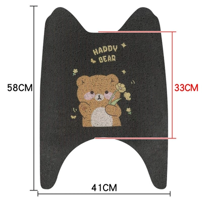 Free Cutting Waterproof Universal — Electric vehicle foot mat - full-color-floor-mat-long-style-happy-bear