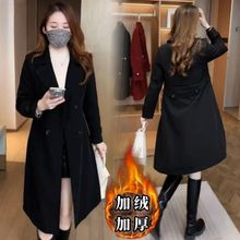 风衣外套女士秋冬季2025新款时尚减龄收腰显瘦中长款加绒加厚大衣