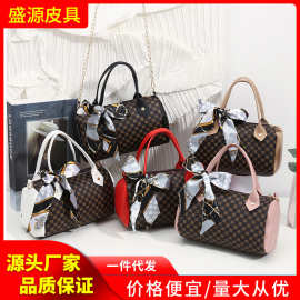 印花枕头包ladies bag2023跨境女包批发女士链条斜挎包丝巾手提包