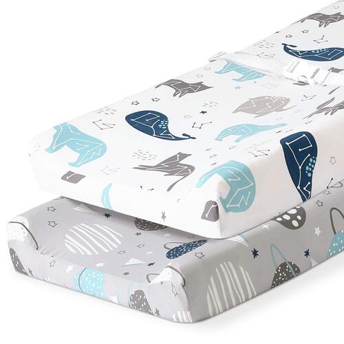 Cross-border baby care changing table washable cover, diaper changing table printed bedspread replacement cover, detachable fabric cover