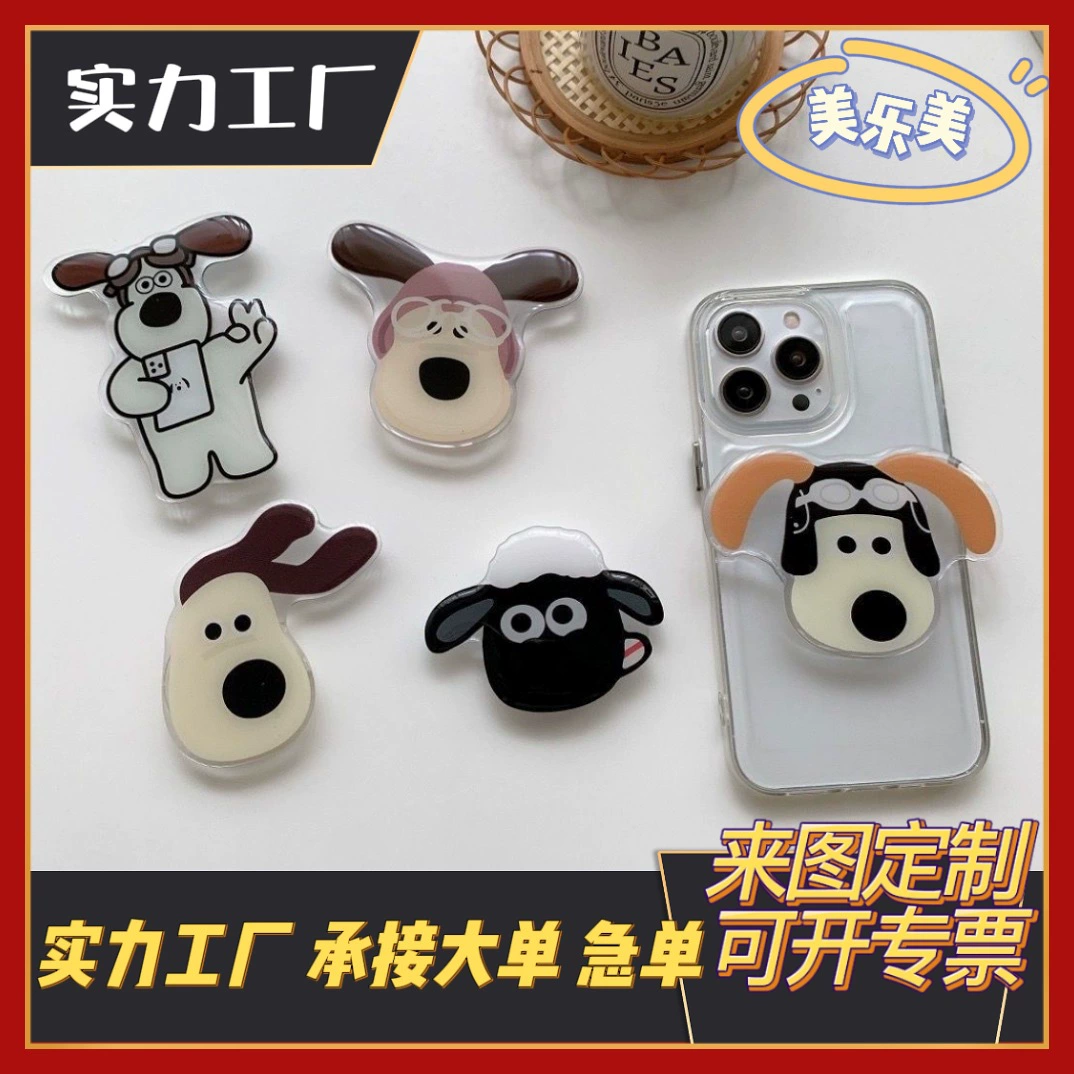 Держатель для телефона на стол, мультяшный, милый, с индивидуальным дизайном, акриловый, на клеевой основе, для кровати, с воздушной подушкой