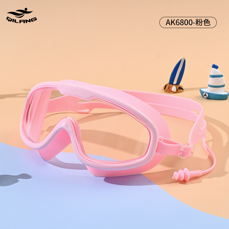 Gafas de Natación de Marco Grande de PC Impermeable Anti-empañante para Entrenamiento