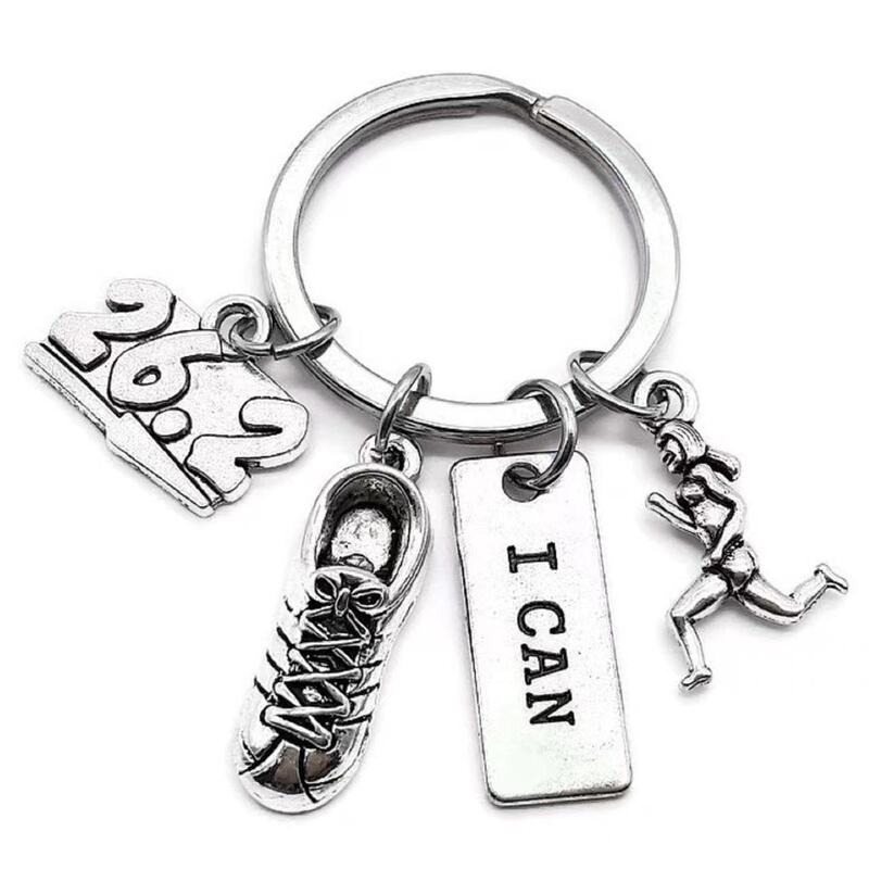 I Can Treadmill 26.2 Yingli Full Horse Running Shoes 13.1 Half Horse Marathon Keychain