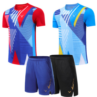 New Badminton Clothing Men's Sportswear Competition Clothing Women's Kidsren's Style Student Badminton Clothing Set 2053