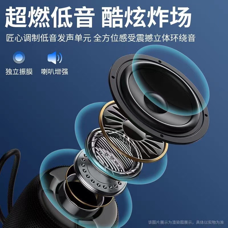 ワイヤレス Bluetooth スピーカー サブウーファー 高音質 屋外 ポータブル 家庭用 雰囲気照明付き デスクトップ 小型 ミニスピーカー|undefined