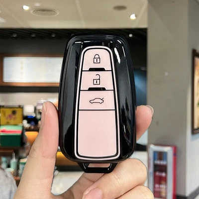 Car key bag, For Toyota Camry Car - toyota-model-b-3-button-black-edge-powder-single-shell