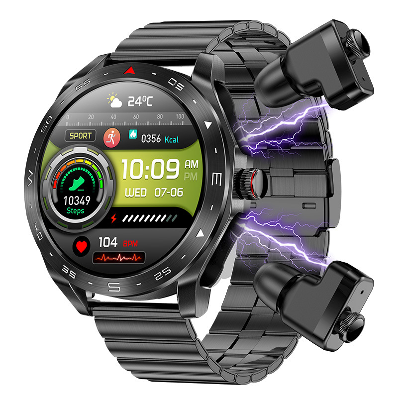 Nuevos auriculares de pulsera inteligente 2 en 1 reloj adulto para llamadas deportivas TWS auriculares Bluetooth reloj multifuncional