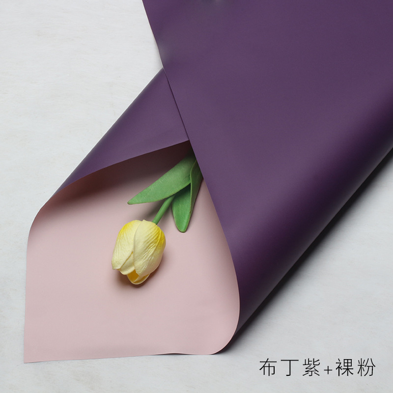 Huaxi Color sólido de doble cara Papel Ouya Material de embalaje de flores al por mayor Floristería Paquete de flores Material de flores Papel de embalaje de ramo