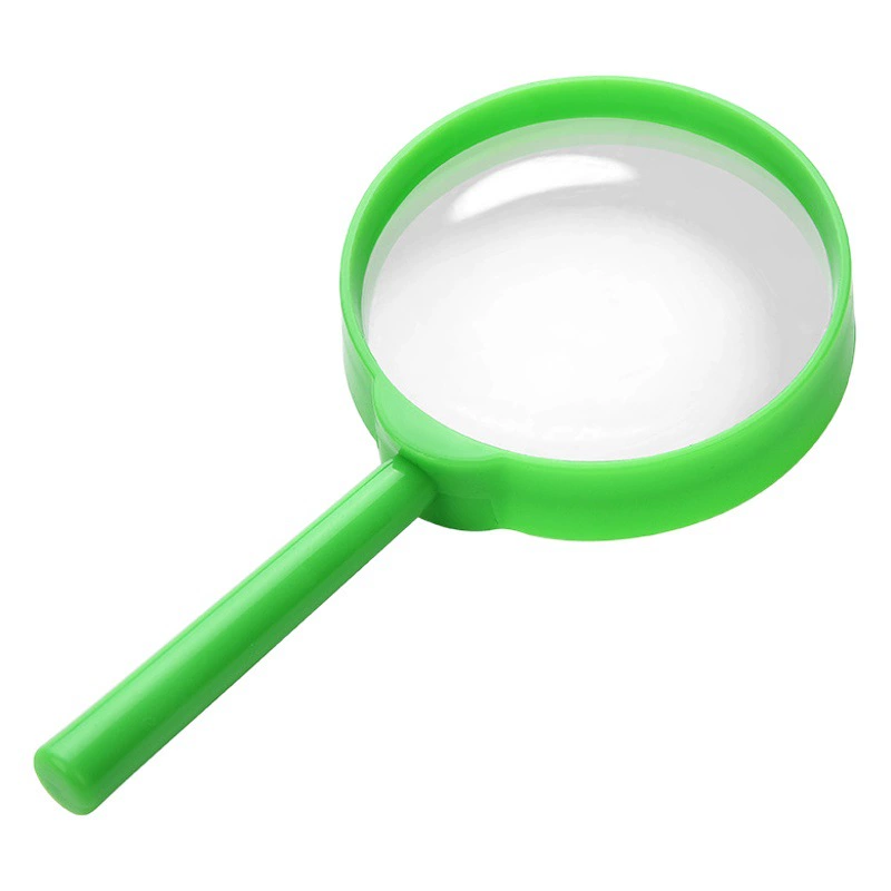 60 мм мультфильм цветной детский ручной научный и образовательный эксперимент пластиковое исследование акриловое увеличительное стекло