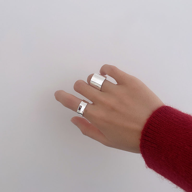 Adjustable Silver Ring Minimalist Open Design For Women Fashion_voghion.com