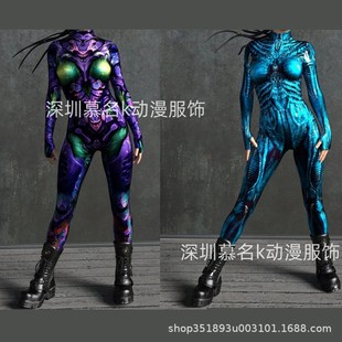 2023 Halloween New Bodysuit 3D Digital Printing Adult Cosplay One-Piece Costume