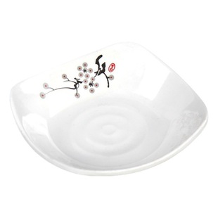 White Meimamine Imitation Porcelain Sauce Dish Buffet Sauce Dish Restaurant Serving Dish Millet Rice Bowl Plastic Tableware
