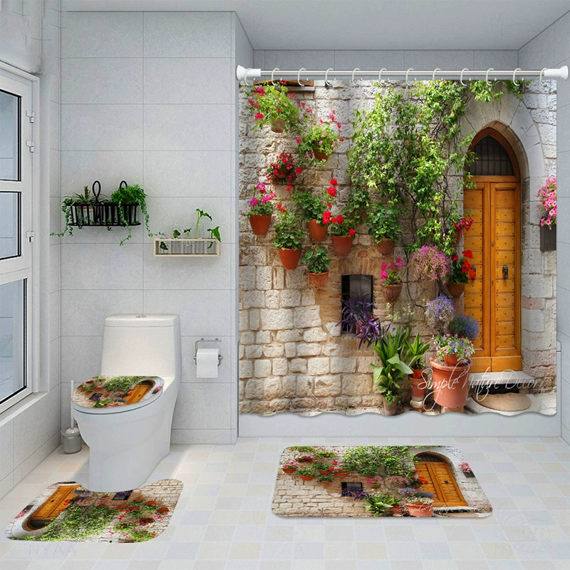 (Cross-border trading), waterproof curtain, 3D digital printing service, polyester