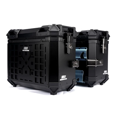 Motorcycle trunk: Three Boxes - 35l-fixed-armor-side-case-all-black