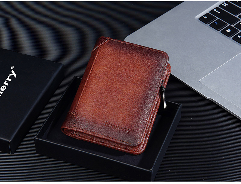 69g Weight Polyester Lining Material Zipper Closure Type Small Wallets Bags Type 1 Piece Quantity Daily Occasion Pu Leather Material Solid Color Pattern All Seasons Season Men's Gender Sewing Thread Design Business Style Square Shape Men's Solid Color Pu Leather Zipper Small Wallets 15