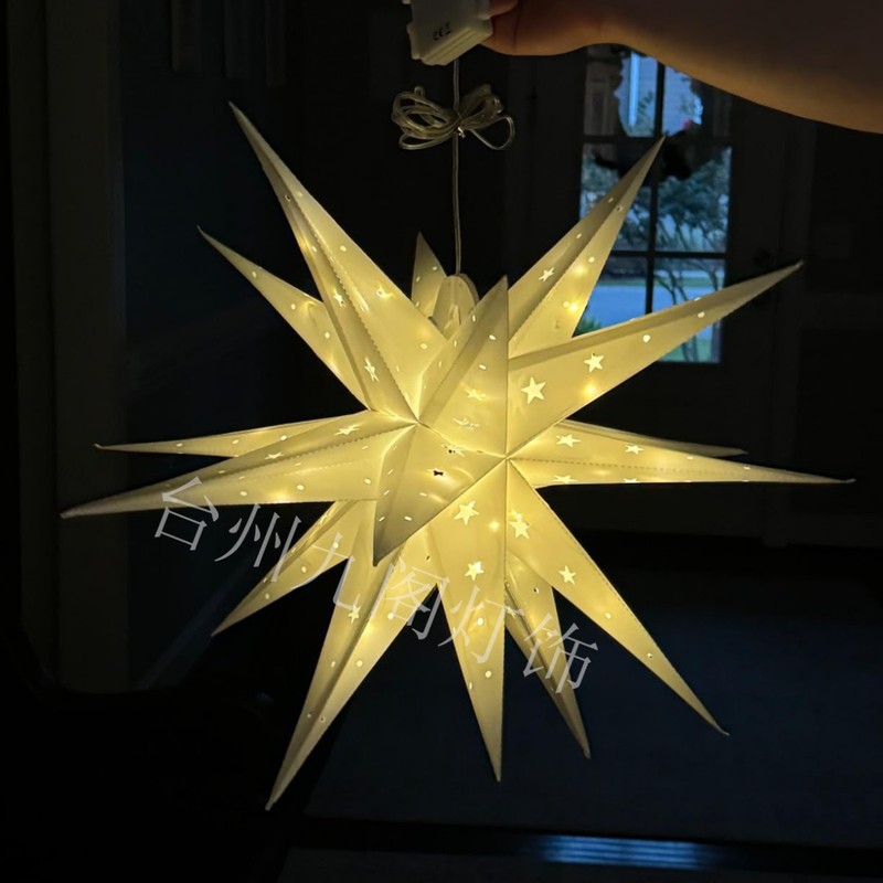 北欧クリスマス爆発スターシャンデリア五芒星多角形スターランプシェード工芸品折りたたみ式クロスボーダー供給|undefined