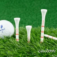 Белые бамбуковые ногти Caiton для гольфа можно напечатать с многоцветными узорами и логотипом, прямые поставки с фабрики, 10 шт./пакет