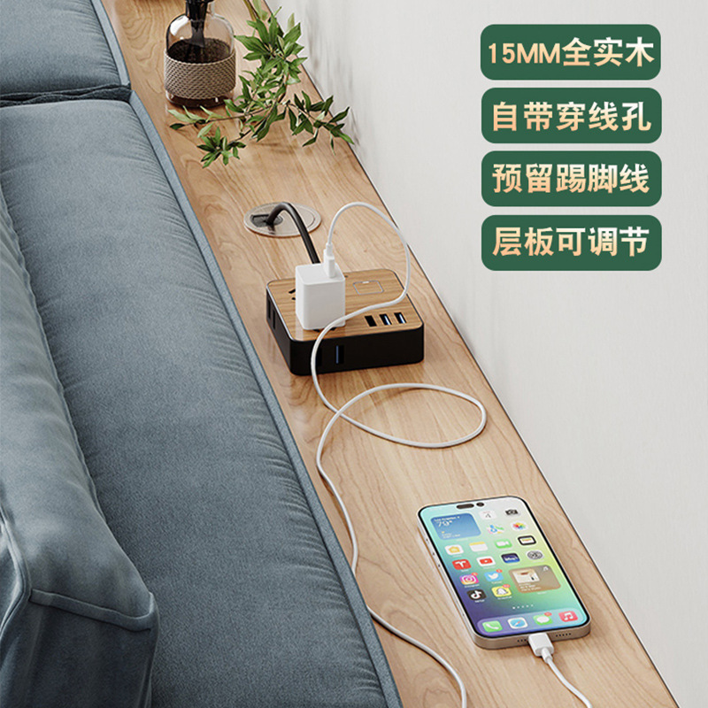 Madera maciza sofá estante trasero pared salón dormitorio cama cabeza y cola espacio uso tira estrecho gabinete