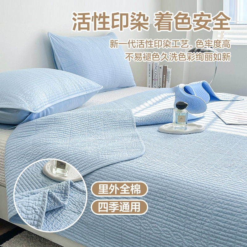 両面綿ベッドカバー単品厚手綿100％ベッドシーツ滑り止め綿充填畳マットオールシーズン対応|undefined