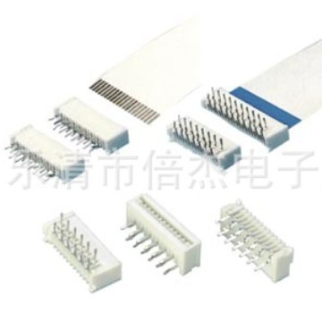 供FFC/FPC1.25A型单面接触直针/弯针扁平连接器插座（4-30P）
