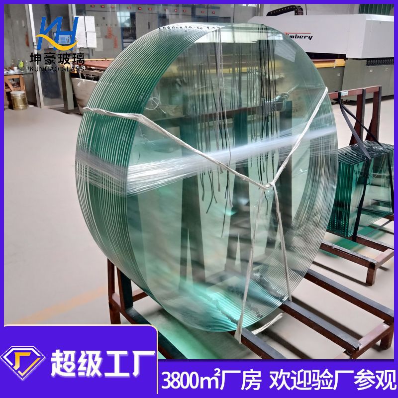 坤豪玻璃厂按需求生产3-22mm钢化玻璃家具玻璃定制来图可加工定制