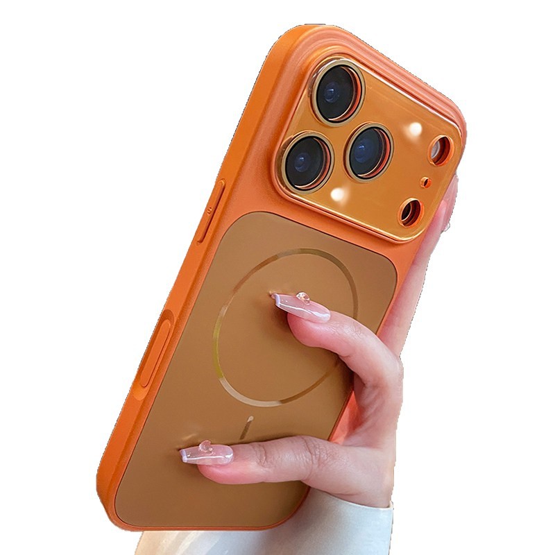 Fluorescencia de gran ventana para iPhone17pro teléfono móvil Apple 13 botón AI de alto nivel de sensación de protección contra caídas