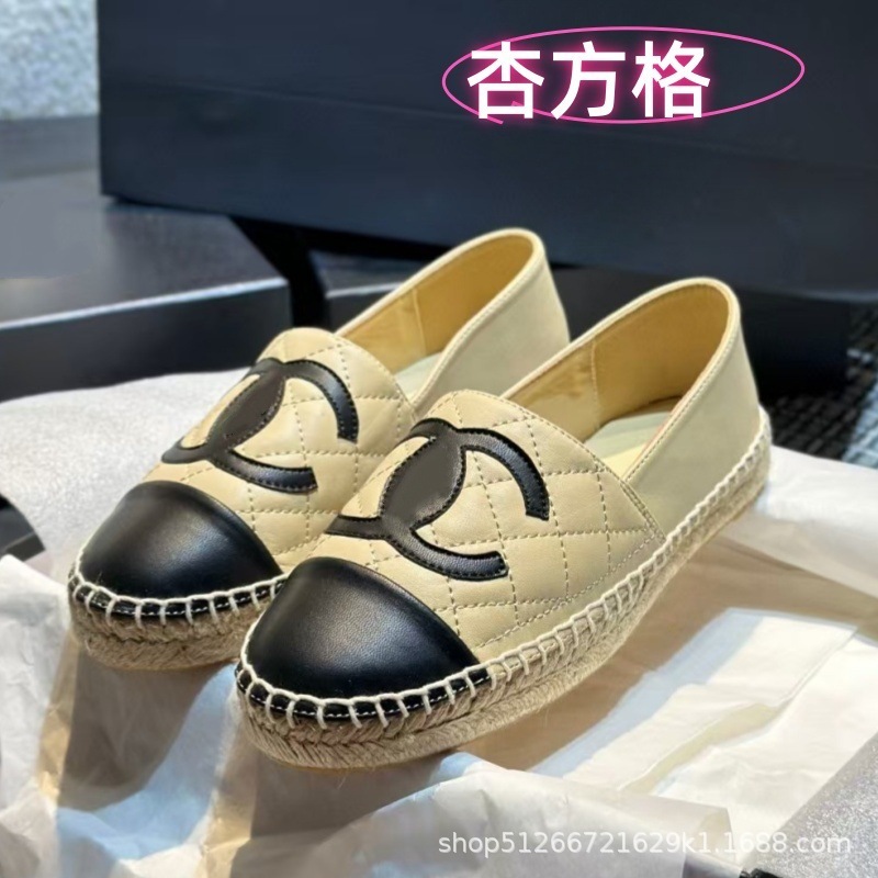 春季新款外穿小香风草编渔夫鞋真皮百搭厚底懒人鞋一脚蹬休闲单鞋|undefined