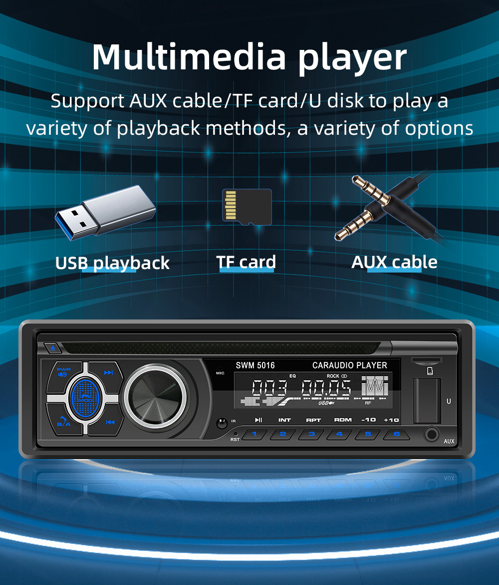 12V Single-Cylinder Car Mp3 Player Positioning Car Multimedia Player Cd/Vcd/Dvd Card Radio