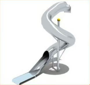 Gran tobogán de acero inoxidable al aire libre sin energía escultura paisaje de jardín centro comercial comunidad red roja perforada instalaciones de paisaje